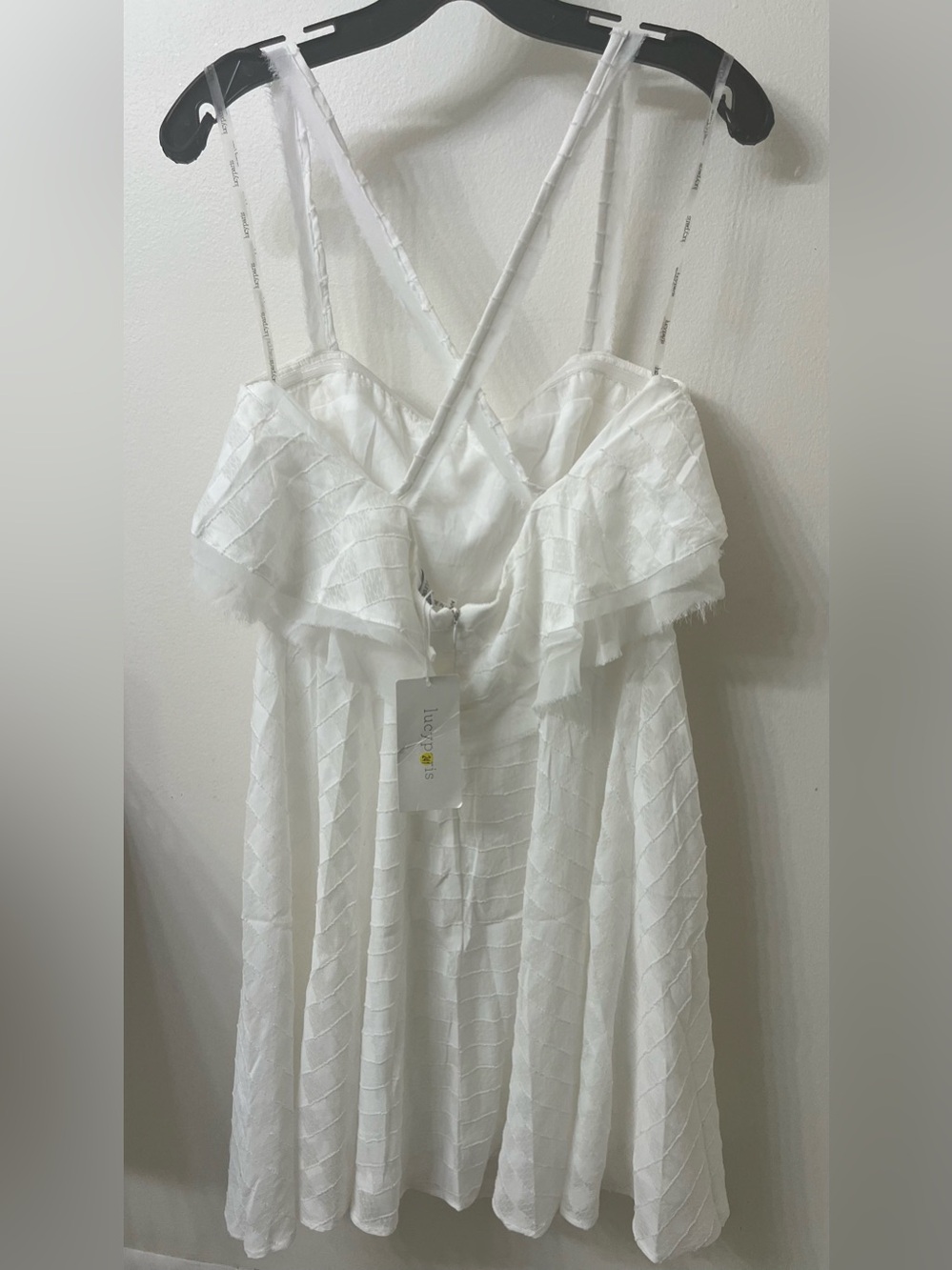 Lucy Paris White Ruffled Layer Dress